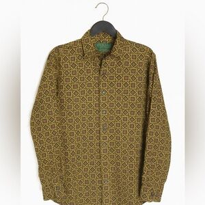 Hunt Club Men's Medium Brown Button-Up Shirt - 100% Cotton, Long Sleeve Shirt